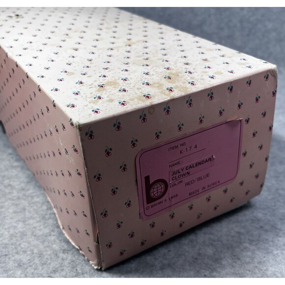 Vintage Brinns 1988 July Calendar Clown‎ Doll Cloth COA Uncle Sam Collectible - Picture 15 of 16